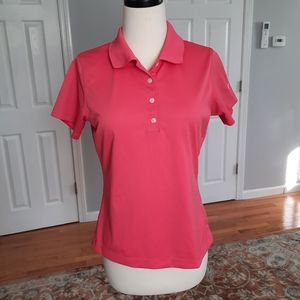 Nike Golf Dri-Fit pink polo top shirt